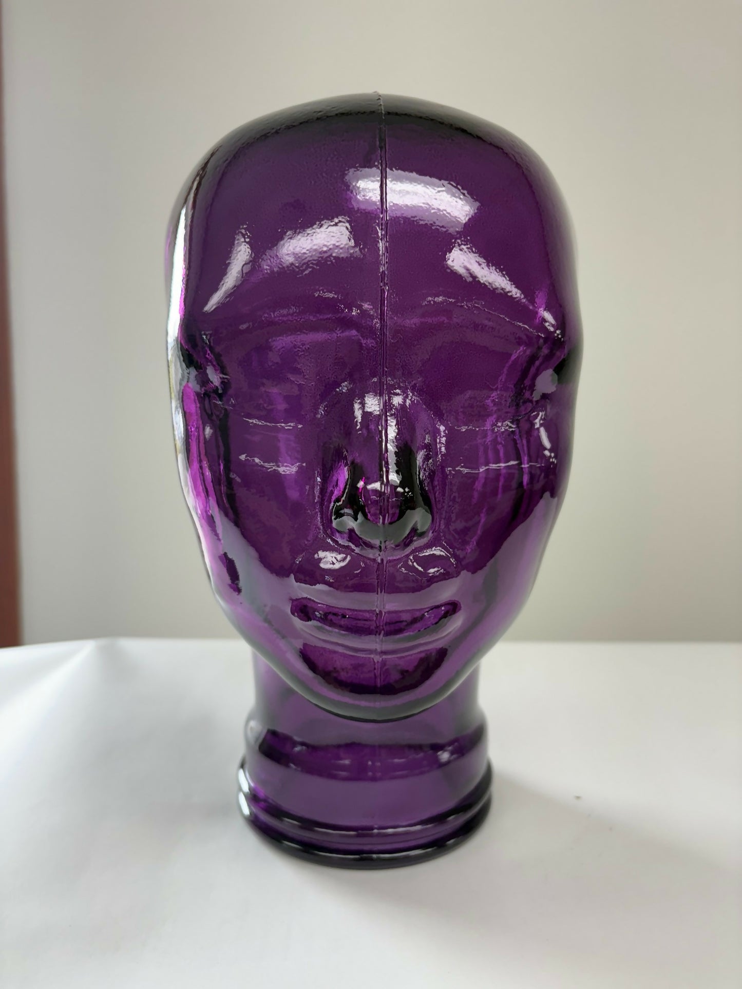 PURPLE GLASS MANNEQUIN HEADLIFE SIZE