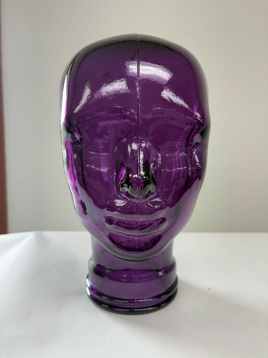 PURPLE GLASS MANNEQUIN HEADLIFE SIZE